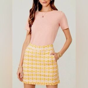 Spartina 449 Fringe Ollie Skort Geo Stretch Pull On Sporty Golf Preppy Size S